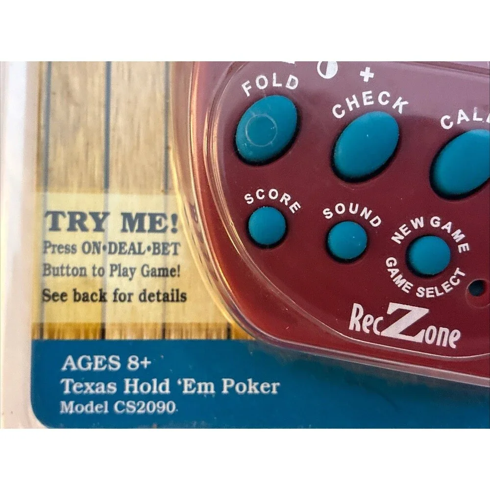 2004 Texas Hold Em Handheld Electronic Poker Game RecZone CS2090 New Sealed